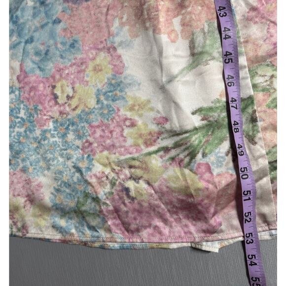 H&M Dress Women M Satin Floral Maxi Lined Halter Keyhole Romantic Wedding Guest - Picture 11 of 15